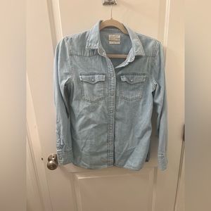 Denim chambray button down, Jcrew, size 4